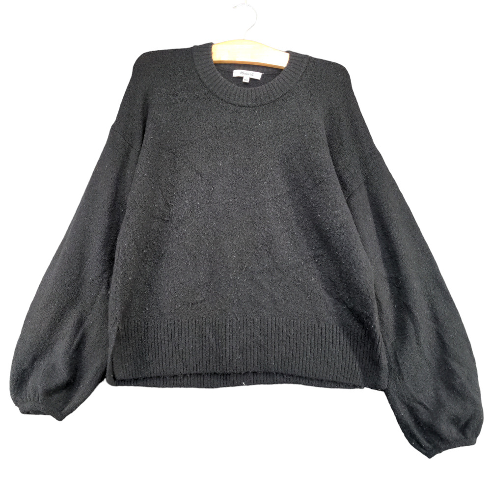 Madewell Womens Merino Wool Alpaca Blend Sweater Black Size Small Knit